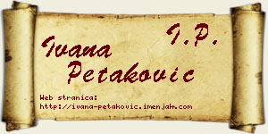 Ivana Petaković vizit kartica
